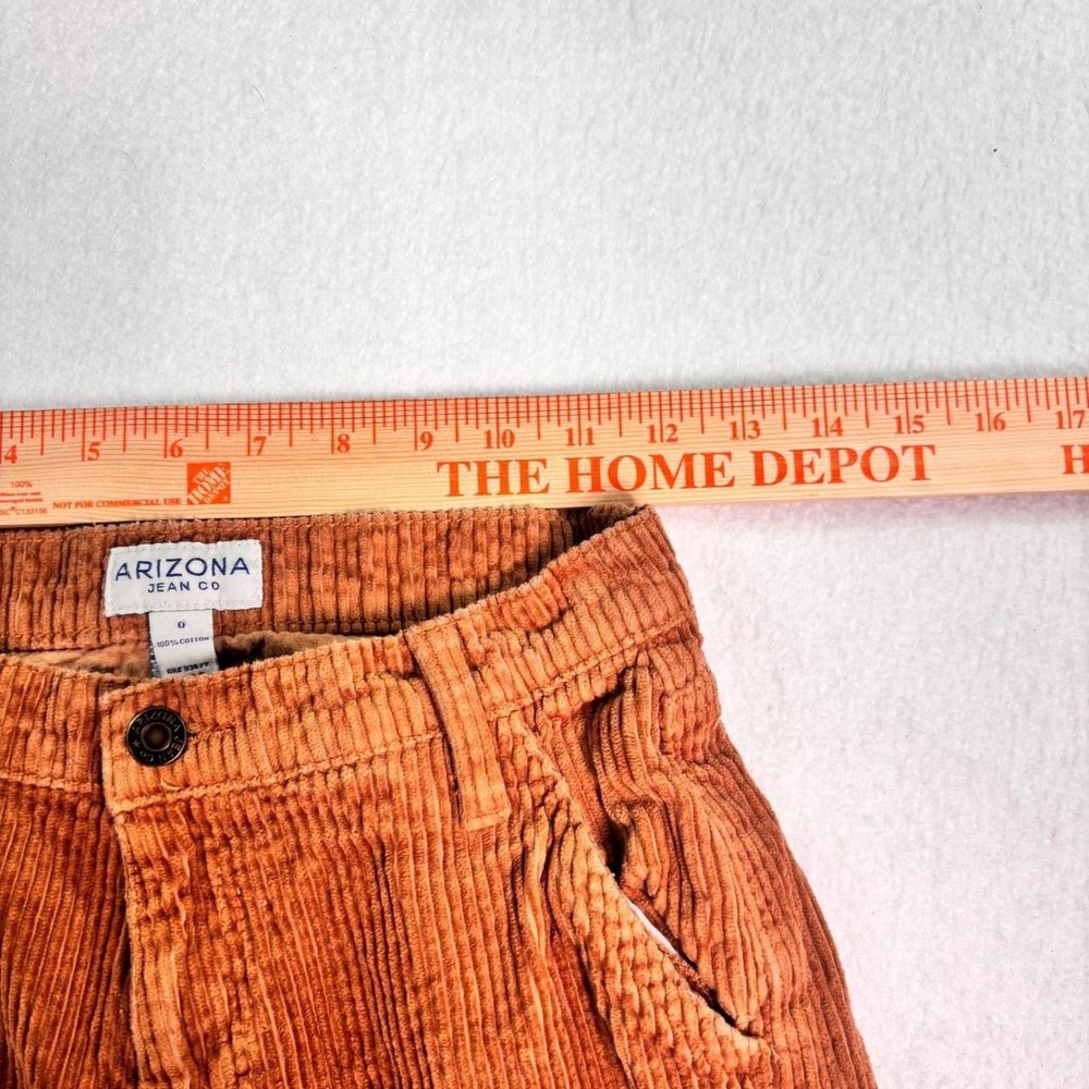 Arizona Jean Co Corduroy Wide Leg Pants Size 0 Orange Retro - Picture 4 of 8